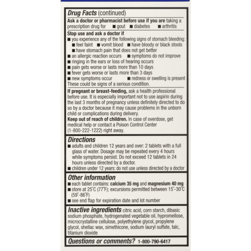 Bufferin Aspirin Coated Tablets 325mg (130 ct) from CVS Pharmacy