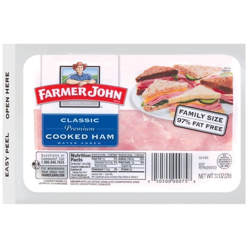 Farmer John Classic Cooked Ham (32 oz) from Smart & Final Instacart