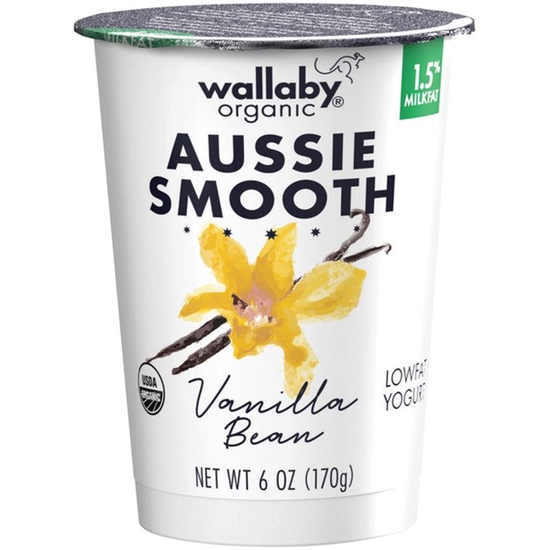Wallaby Organic Organic Vanilla Bean Lowfat Yogurt (6 oz) Instacart