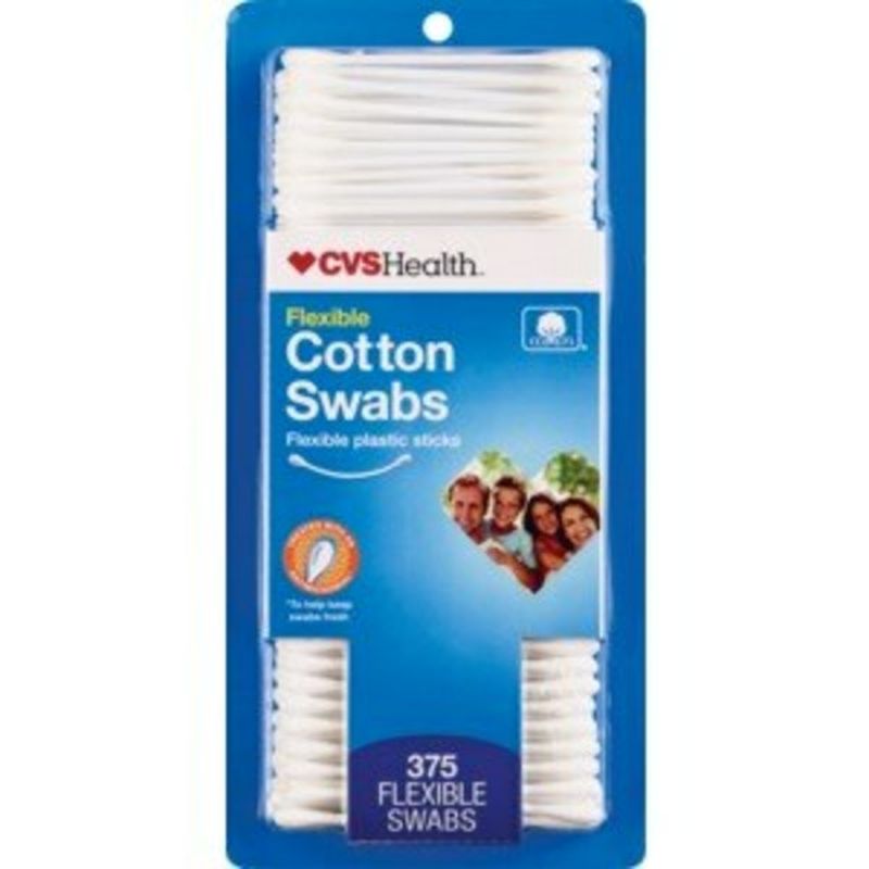 CVS Pharmacy Double Tipped Flexible Plastic Sticks Cotton Swabs (375 ct