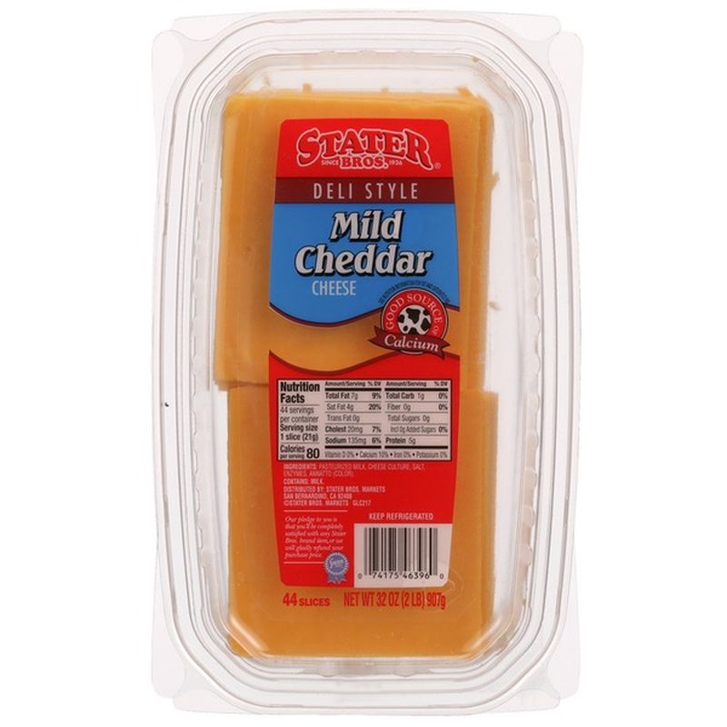 Stater Bros Mild Cheddar Deli Style Cheese Slices (32 oz) from Stater ...