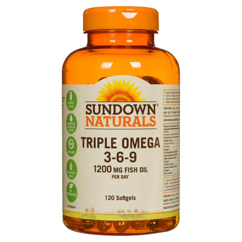Sundown Naturals Omega 3 6 9 1200 Mg (120 ct) Instacart