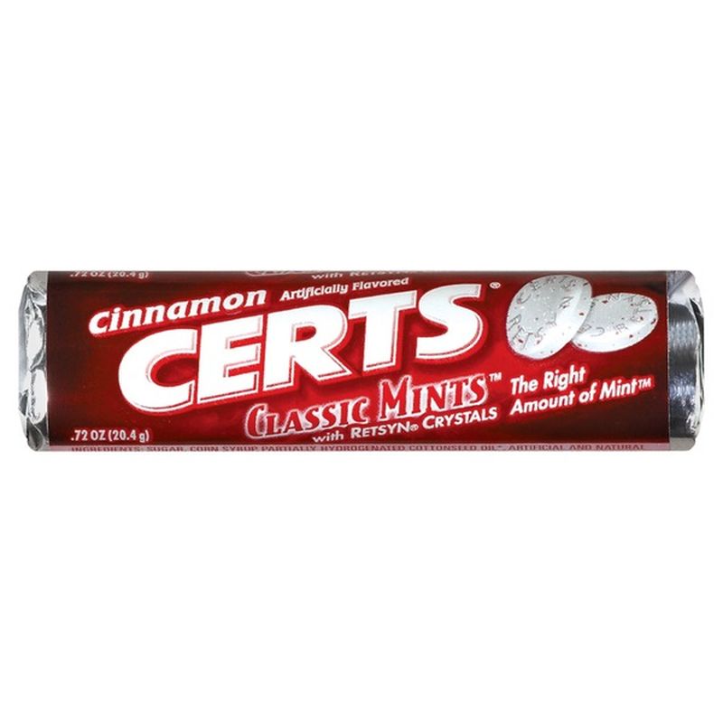Certs Cinnamon Classic Mints (0.72 oz) Instacart