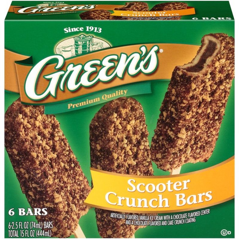Greens+ Scooter Crunch Ice Cream Bars (2.5 fl oz) Instacart