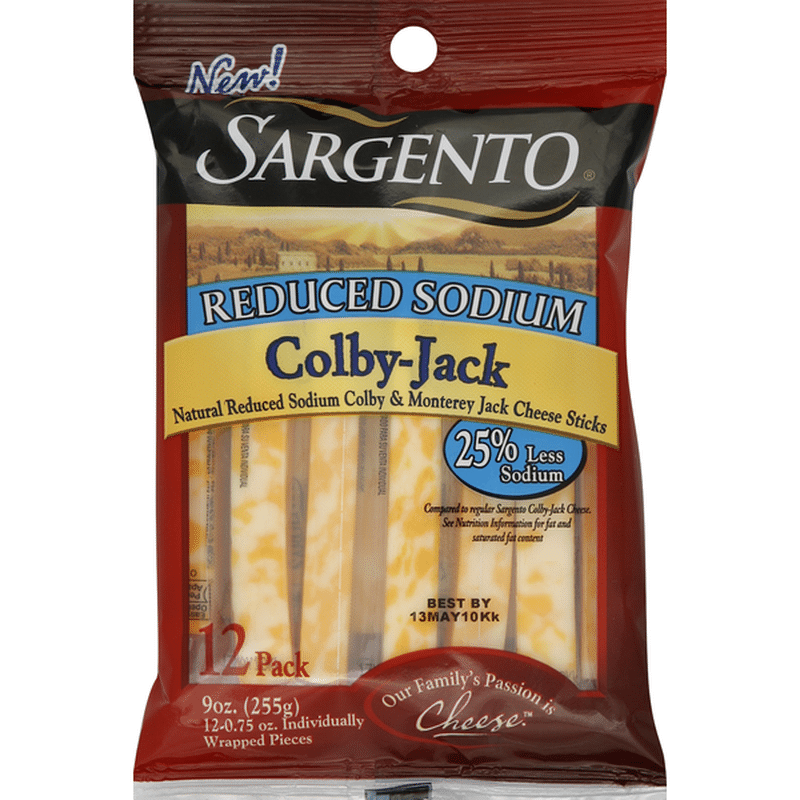 Sargento Cheese Sticks, ColbyJack, Reduced Sodium (12 each) Instacart