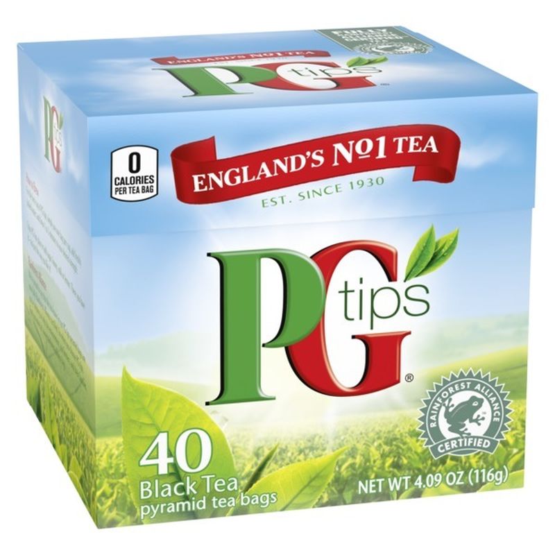PG Tips Premium Black Tea Bags Pyramid Black Tea (40 ct) from Falletti