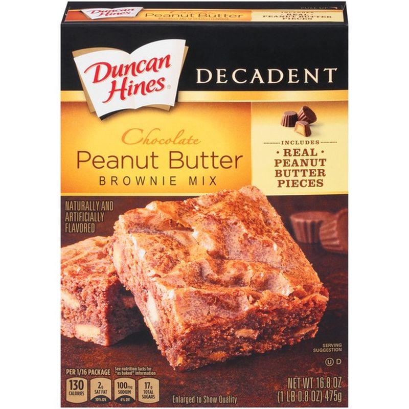 Duncan Hines Decadent Chocolate Peanut Butter Brownie Mix (16.8 oz