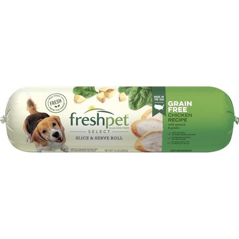 Freshpet Select Slice & Serve Roll Grain Free Chicken Recipe With