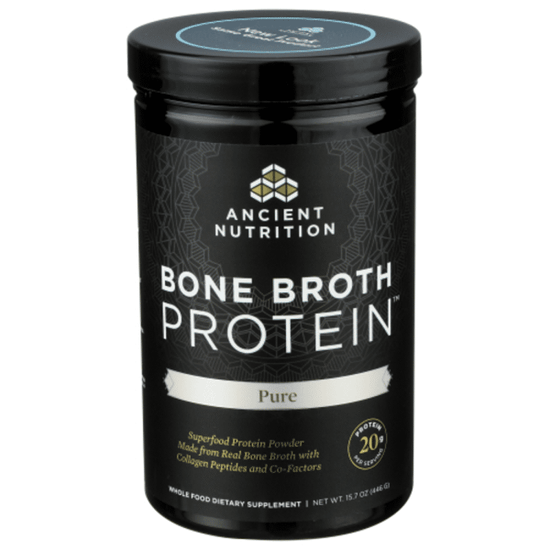 Ancient Nutrition Bone Broth Protein, Pure (15.7 oz) Instacart