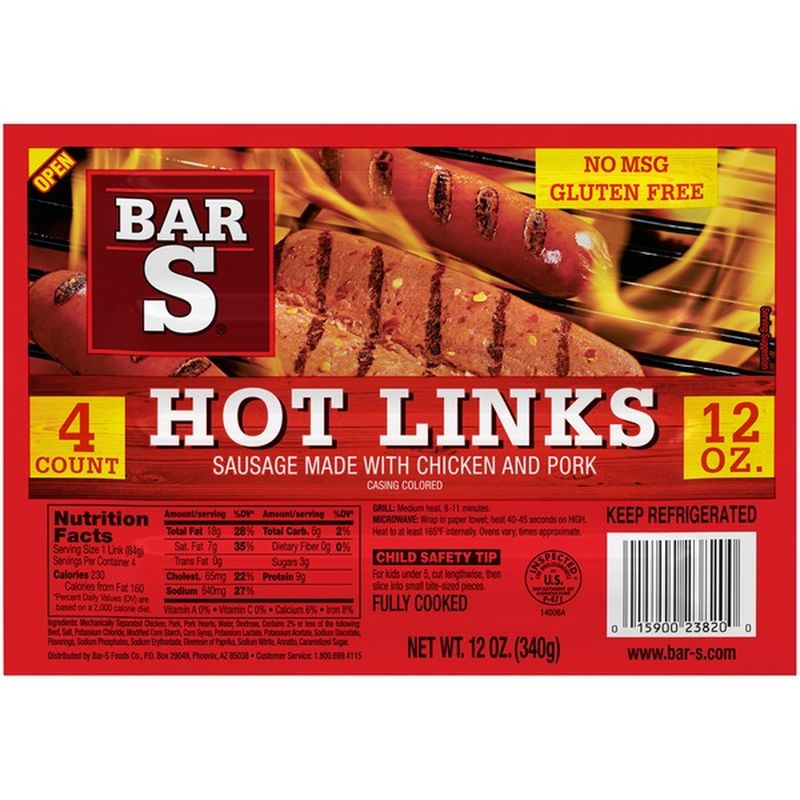 Bar S Hot Links (12 oz) Instacart
