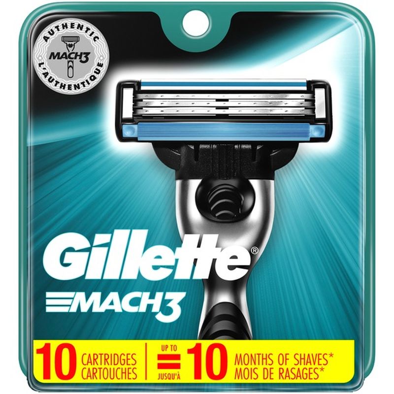 Gillette Mach3 Men's Razor Blades (10 ct) Instacart