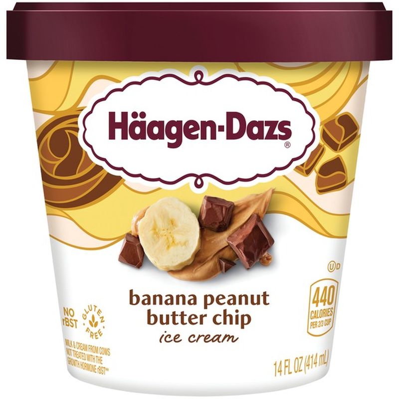 HaagenDazs Banana Peanut Butter Chip Ice Cream (14 fl oz) Instacart