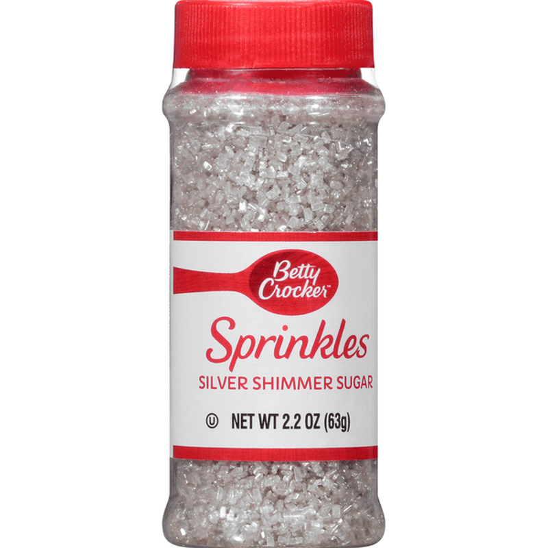 Betty Crocker Sprinkles, Silver Shimmer Sugar (2.2 oz) Instacart