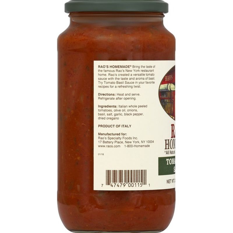 Rao's Homemade Tomato Basil Sauce (32 oz) from Giant Food Instacart