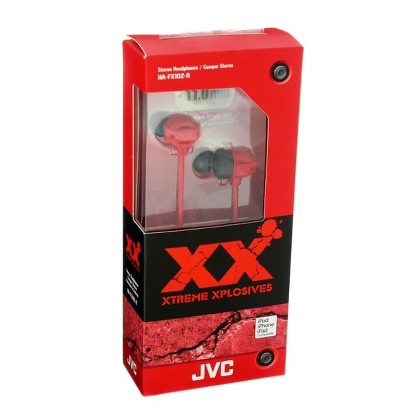 JVC HA‑FX102R Series Red Ear Buds