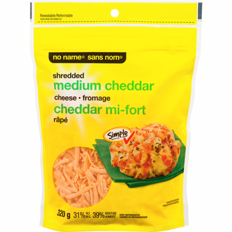 No Name Shredded Medium Cheddar Cheese