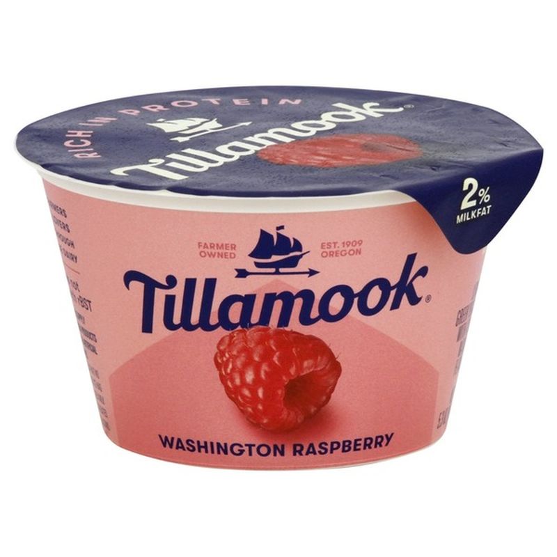 Tillamook Washington Raspberry Greek Yogurt (5.3 oz) - Instacart