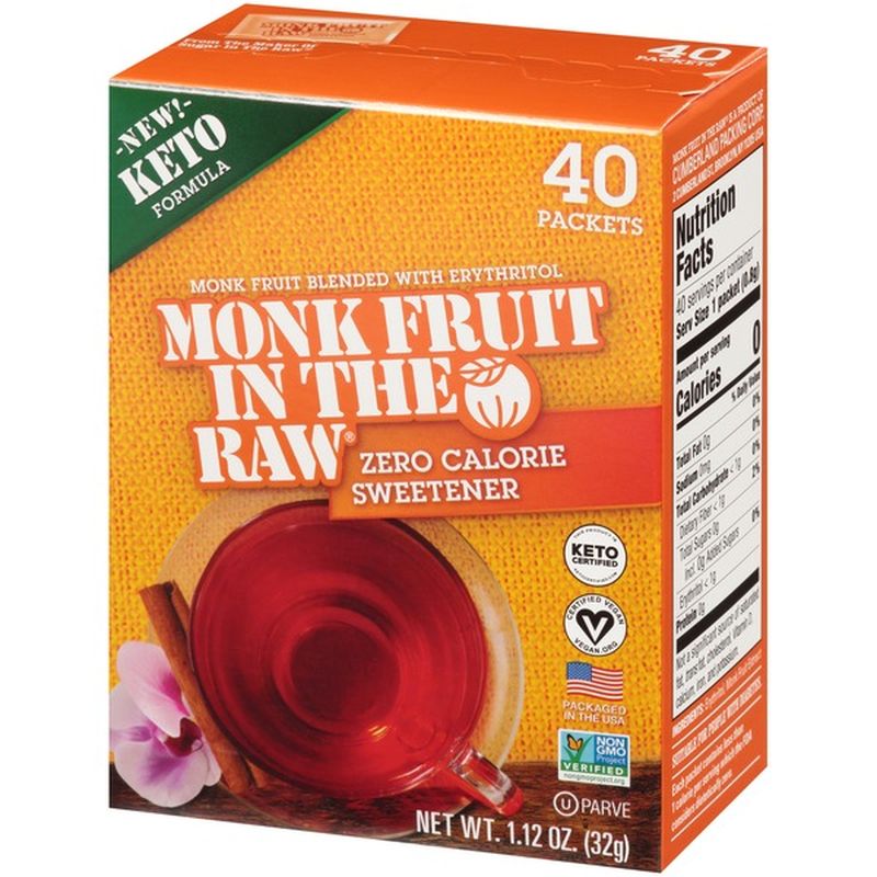 Monk Fruit In The Raw Zero Calorie Sweetener (0.8 G) - Instacart