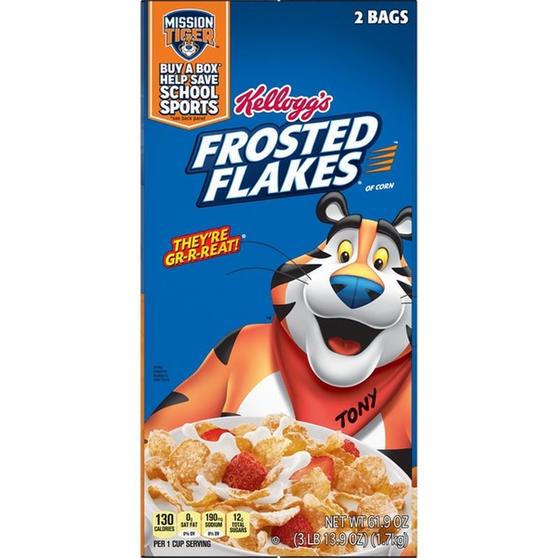 Kellogg's Frosted Flakes Breakfast Cereal Original (61.9 oz) from ...