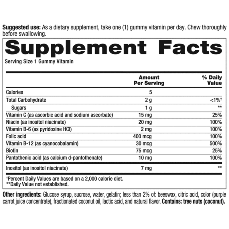 Vitafusion B Complex Dietary Supplement Gummy Adult Vitamins 70