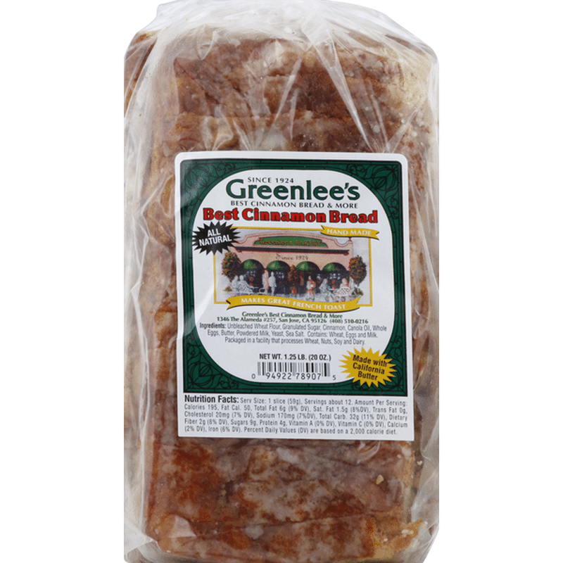 Greenlee's Cinnamon Bread (20 oz) Delivery or Pickup Near Me Instacart