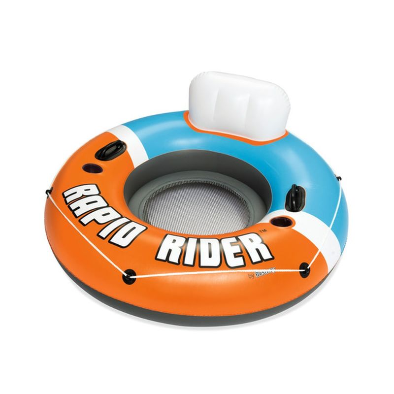 Bestway Toys 53" CoolerZ Single Person Rapid Rider Inflatable River Lake Pool Tube Float