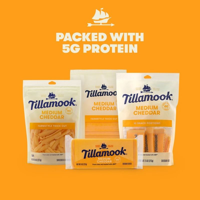 Tillamook Medium Cheddar Cheese Snacks (0.75 oz) Instacart