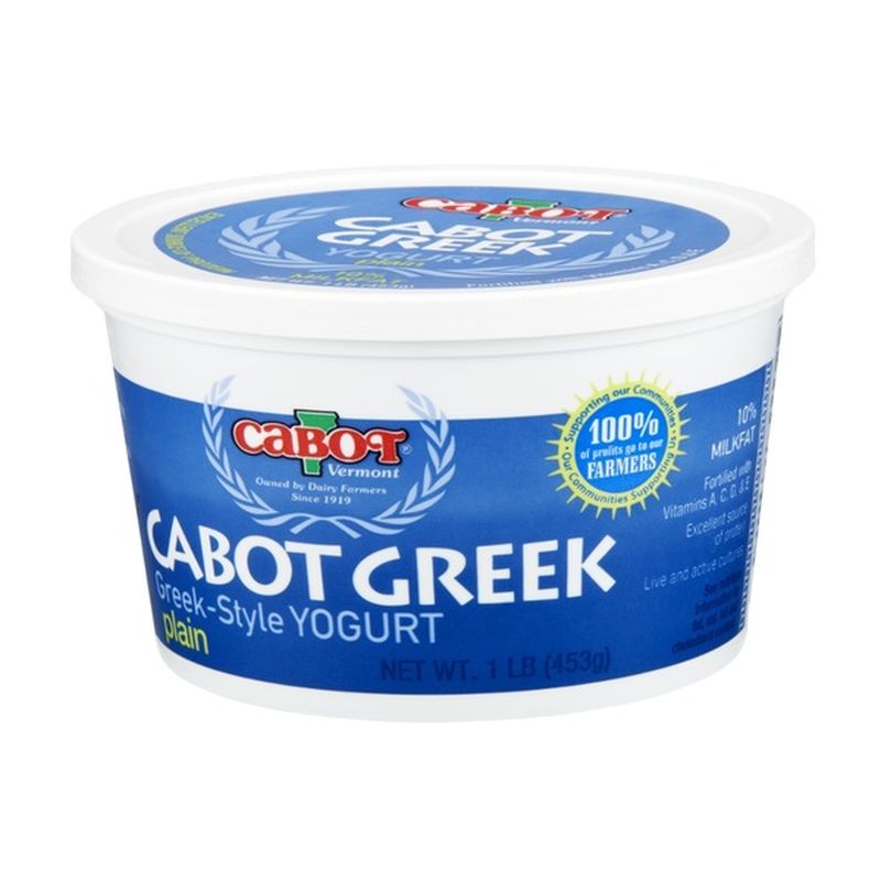 Cabot Plain 10 Milkfat GreekStyle Yogurt (16 oz) Instacart