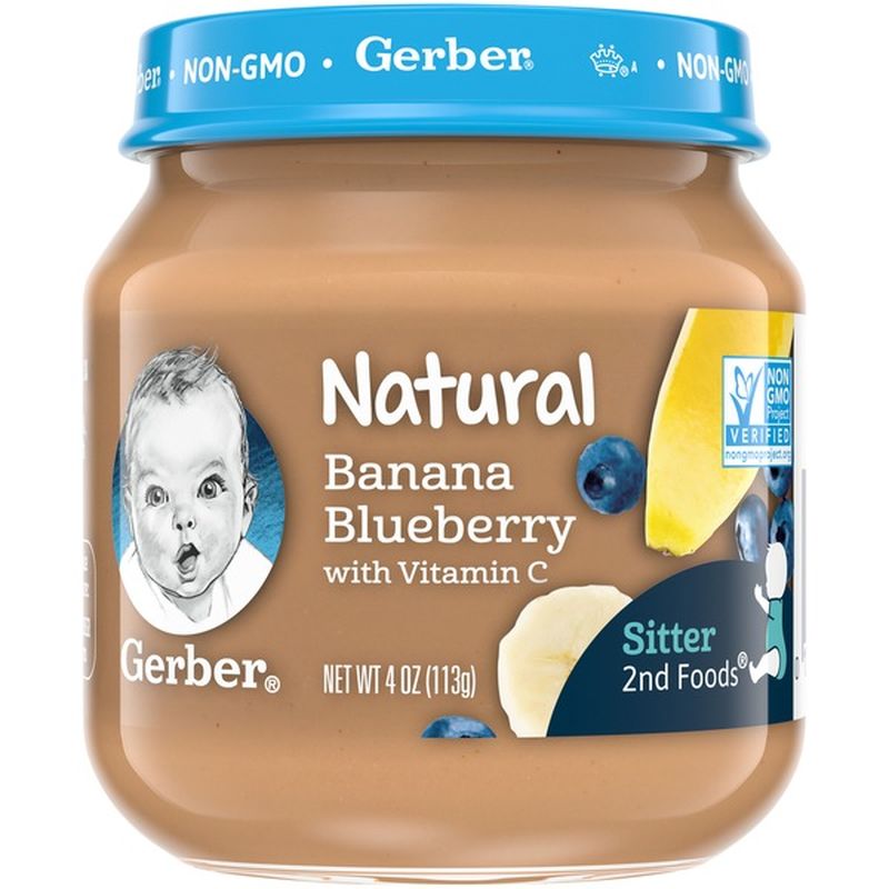 Gerber Natural Banana Blueberry Baby Food (113 g) Delivery or Pickup