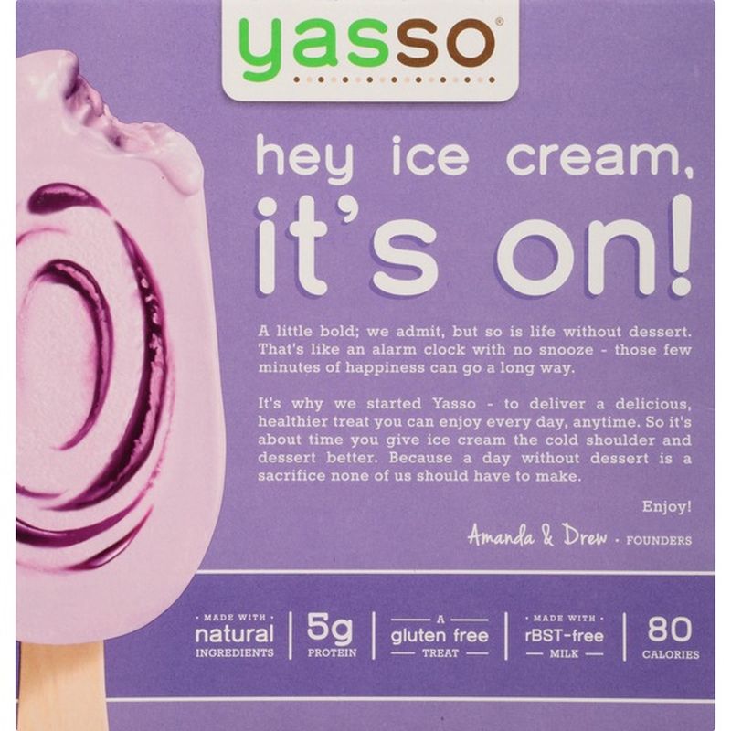 Yasso Blueberry Frozen Greek Yogurt Bars (3.5 fl oz) Instacart
