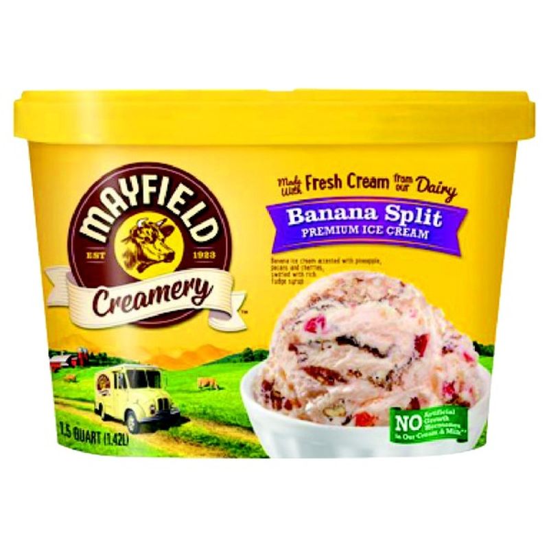 Mayfield Creamery Ice Cream, Premium, Banana Split (1.5 qt) Instacart