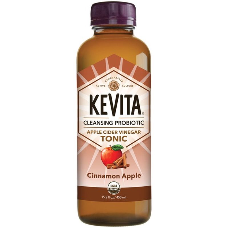 KeVita Cleansing Probiotic Apple Cider Vinegar Tonic Cinnamon Apple (15