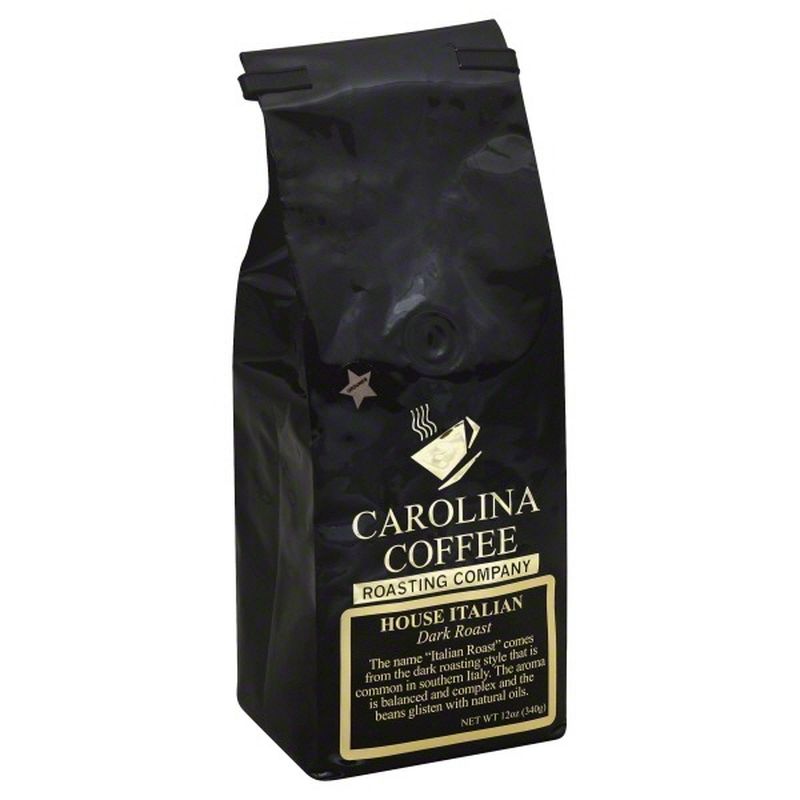 Carolina Coffee Coffee, Ground, Dark Roast, House Italian