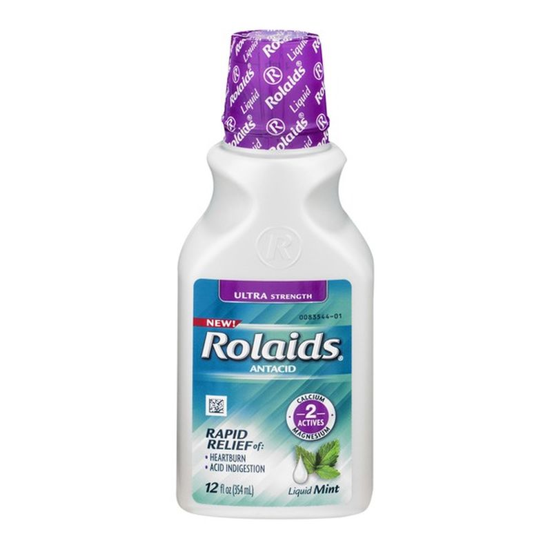 Rolaids Ultra Strength Antacid Rapid Relief Liquid Mint (12 fl oz