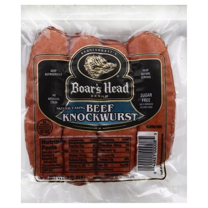 Boar's Head Beef Knockwurst (4 ct) from Falletti Foods Instacart