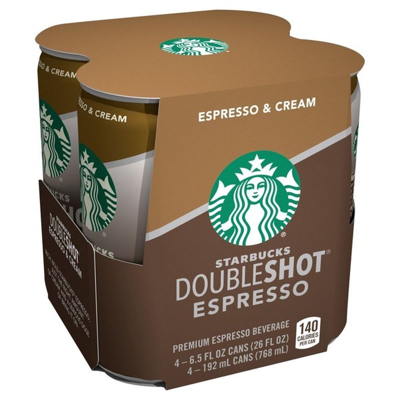 Starbucks Doubleshot Espresso &amp; Cream - 4 PK (6.5 fl oz) - Instacart