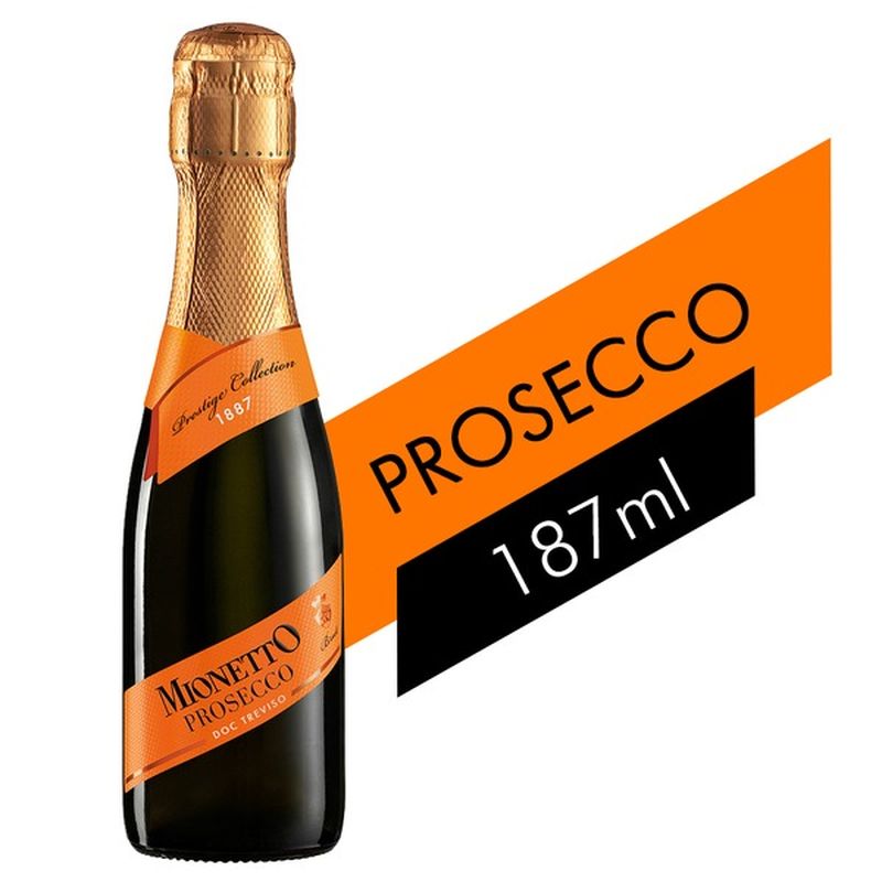 Mionetto Prosecco Brut Sparkling Wine (187 ml) - Instacart