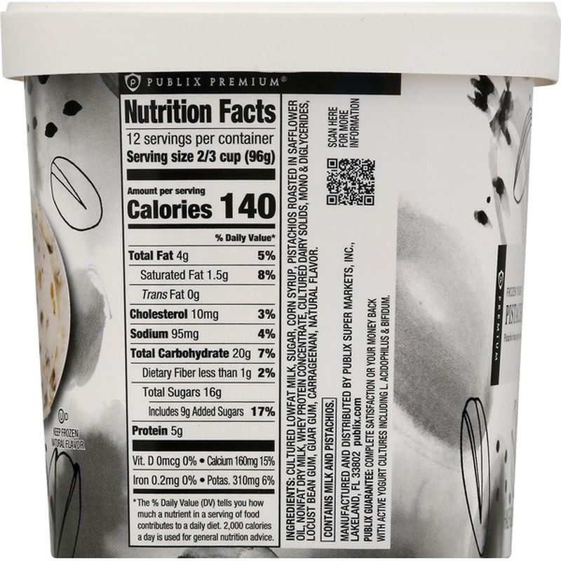 Publix Premium Frozen Yogurt, Pistachio (0.5 gal) from Publix Instacart