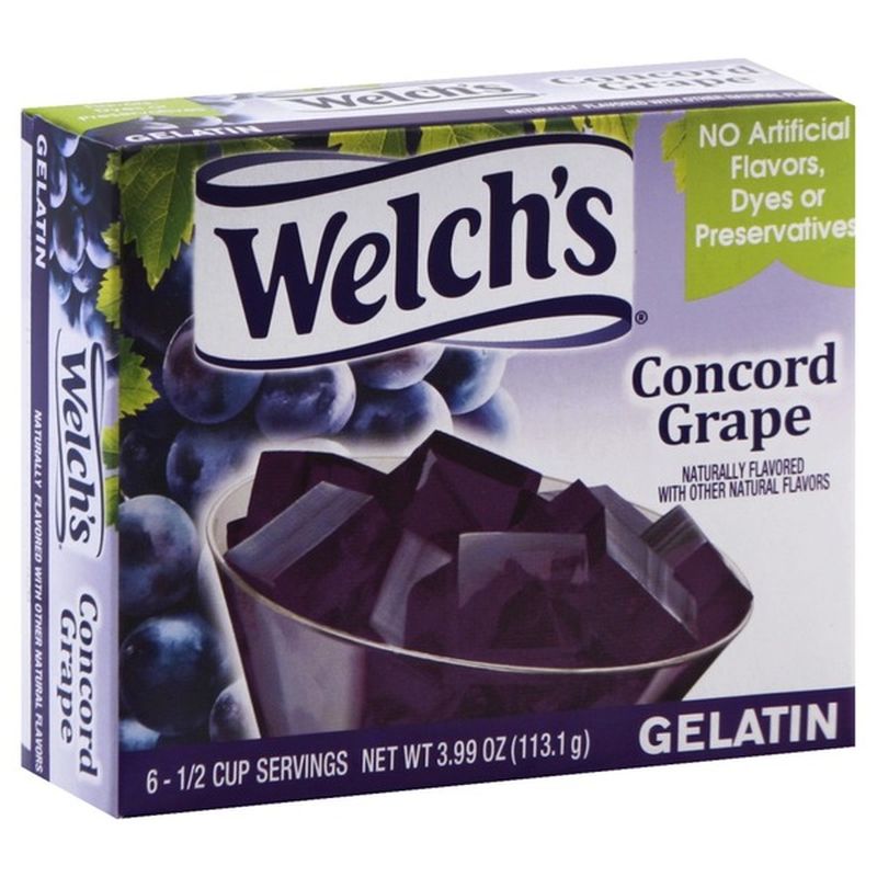 Welch's Gelatin, Concord Grape (0.167 oz) - Instacart