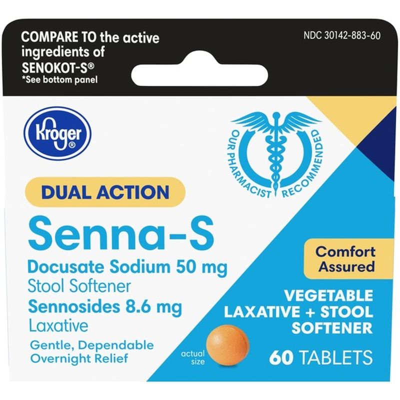 Kroger SennaS Laxative Plus Stool Softener (60 ct) Instacart