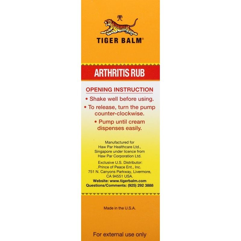 Tiger Balm Arthritis Rub (4 oz) Instacart