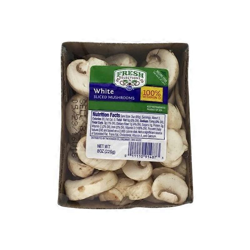 Kroger Fresh Selections White Sliced Mushrooms (8 oz) Instacart