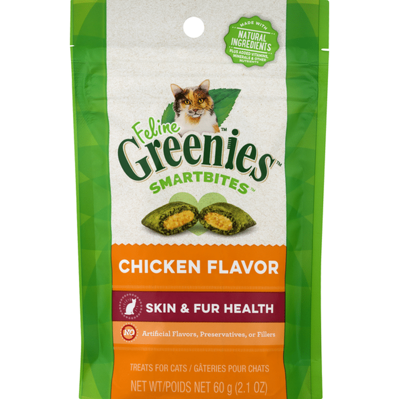 GREENIES Smartbites Healthy Skin & Fur Chicken Flavor Treats for Cats