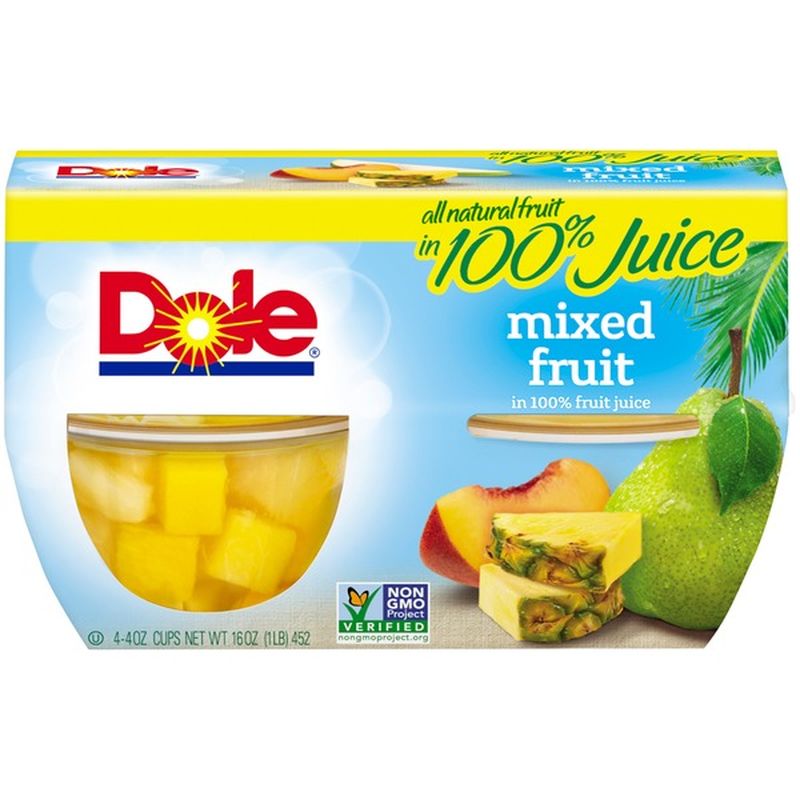 Dole Mixed Fruit, in 100 Fruit Juice (4 oz) Instacart