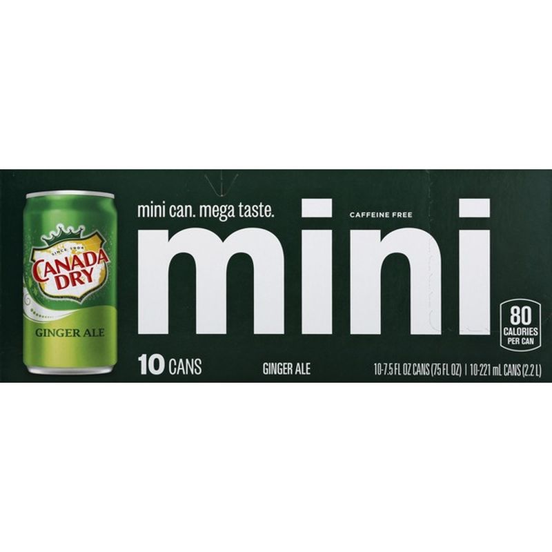 Canada Dry Ginger Ale Nutrition Facts 20 Oz Canada Dry Ginger Ale Mini 10 Each Instacart