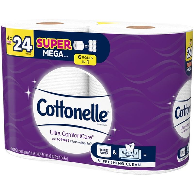 Cottonelle Ultra ComfortCare Super Mega Roll Toilet Paper Bath Tissue
