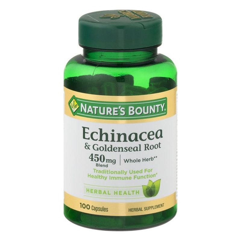 Nature's Bounty Echinacea & Goldenseal Root 450mg Herbal Supplement