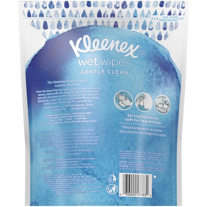 Kleenex Gentle Clean Wet Wipes Individually Wrapped 8pk/ (25 each