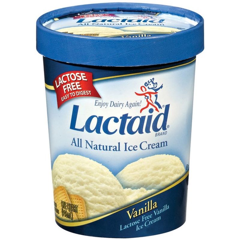 Lactaid Ice Cream, Lactose Free, Vanilla (1 qt) - Instacart