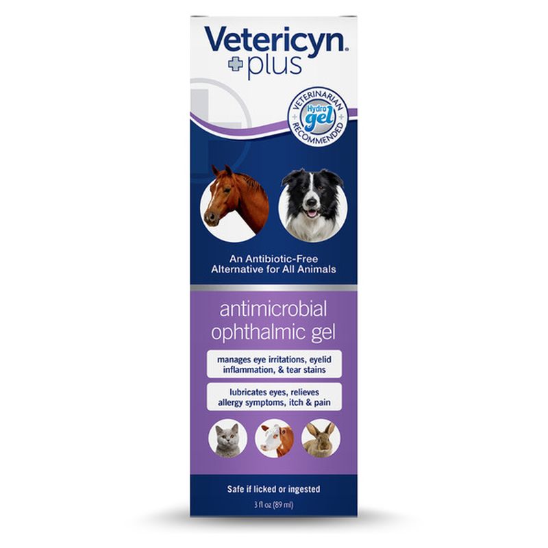 Vetericyn Plus Antimicrobial Ophthalmic Gel, Eye Care for Pets (3 fl oz ...